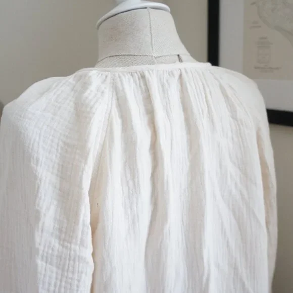 Aritzia Black Wilfred Free Cream White Maxi Sail Dress Size Medium - Picture 9 of 14